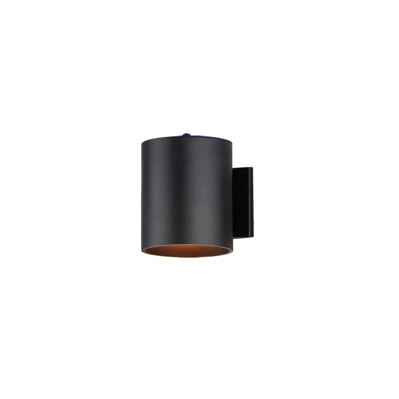 Maxim 26106BK/PHC Outpost One Light Outdoor Wall Lantern, Black