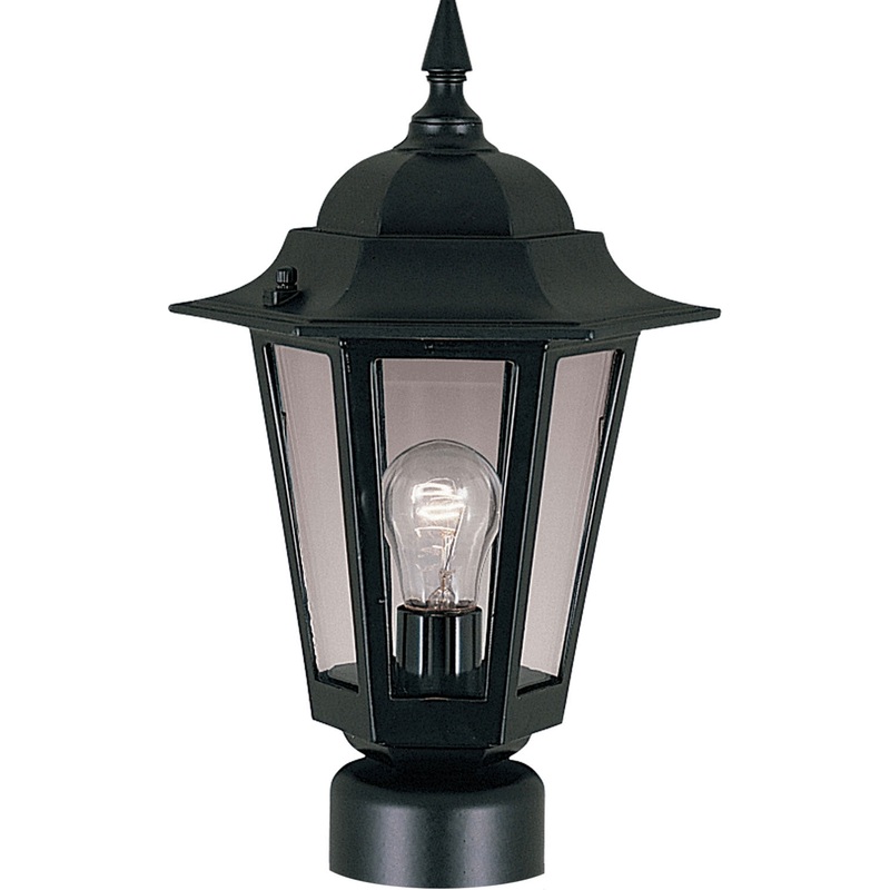 Maxim 3001CLBK Builder Cast One Light Outdoor Pole/Post Lantern, Black