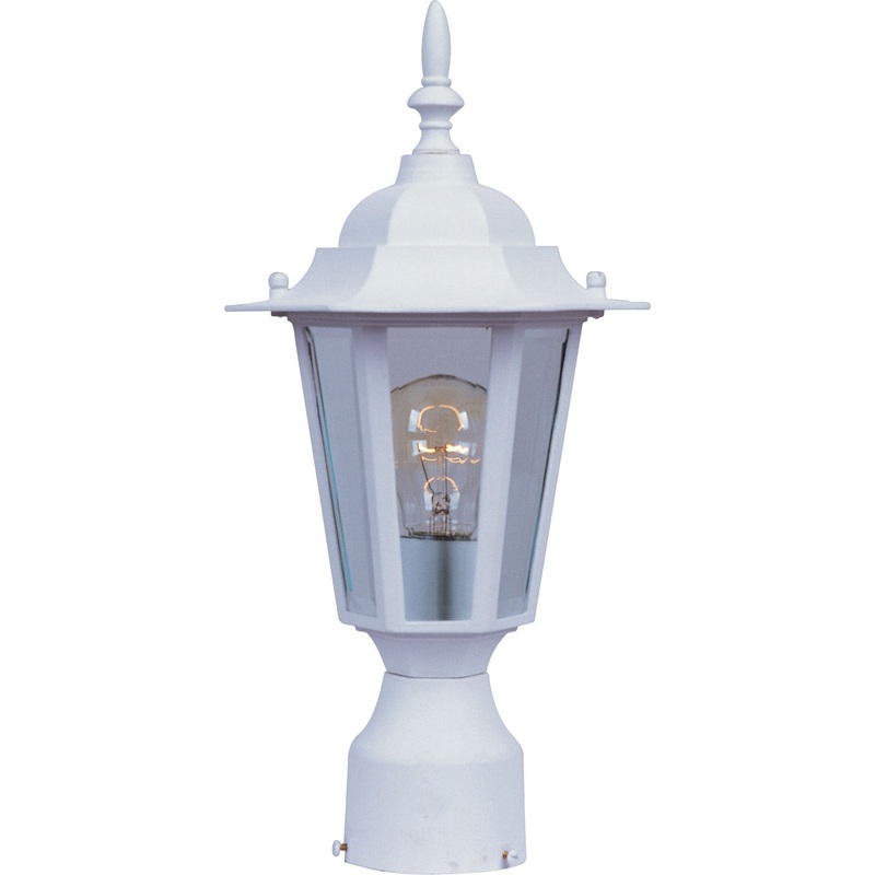 Maxim 3001CLWT Builder Cast One Light Outdoor Pole/Post Lantern, White