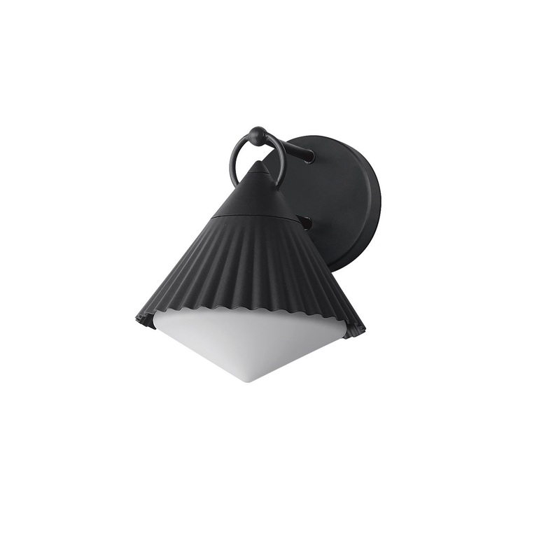 Maxim 35132WTBK Odette One Light Wall Sconce, Black