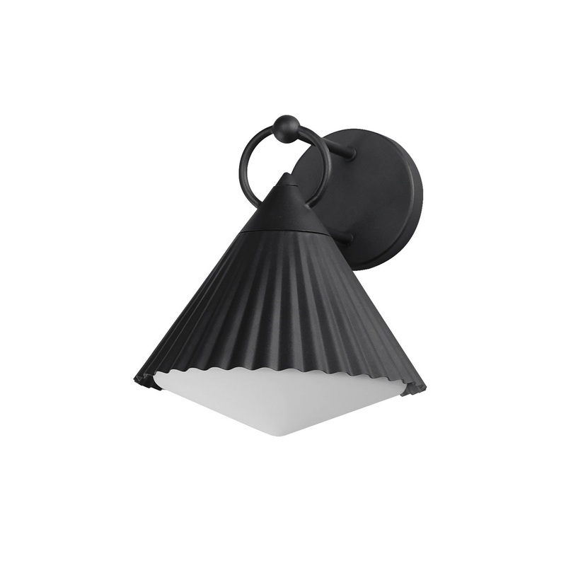 Maxim 35134WTBK Odette One Light Wall Sconce, Black