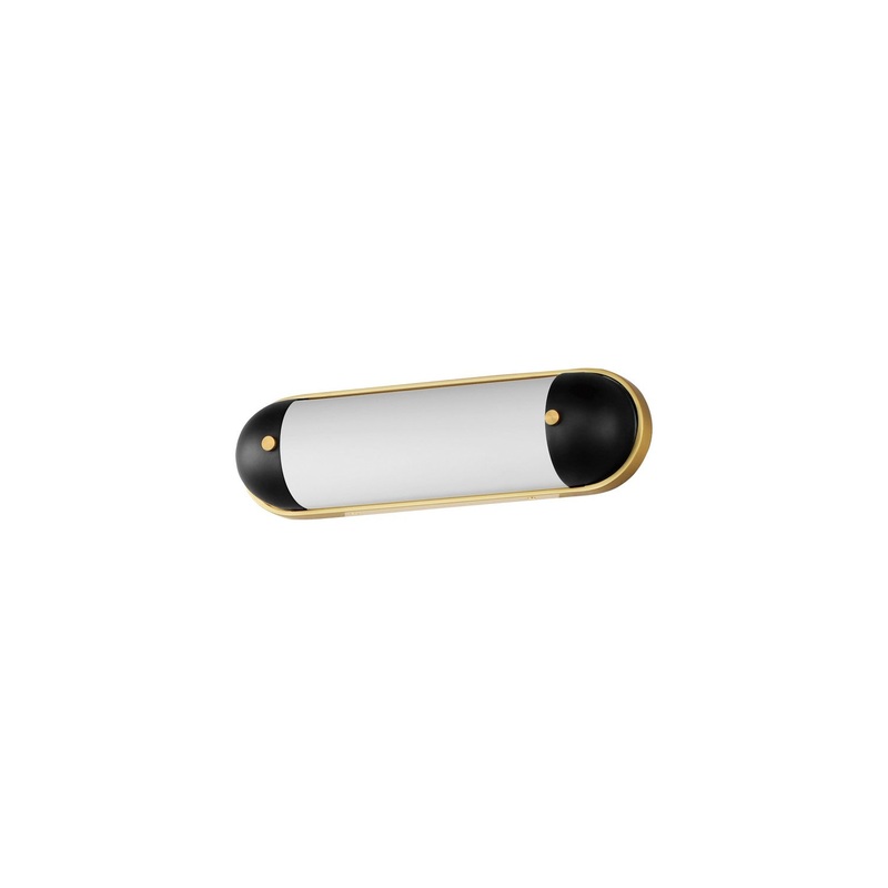 Maxim 39561SWBKNAB Capsule LED Bath Vanity, Black / Natural Aged Brass