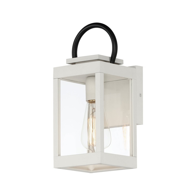 Maxim 40312CLWTBK Nassau Vivex One Light Outdoor Wall Sconce, White / Black