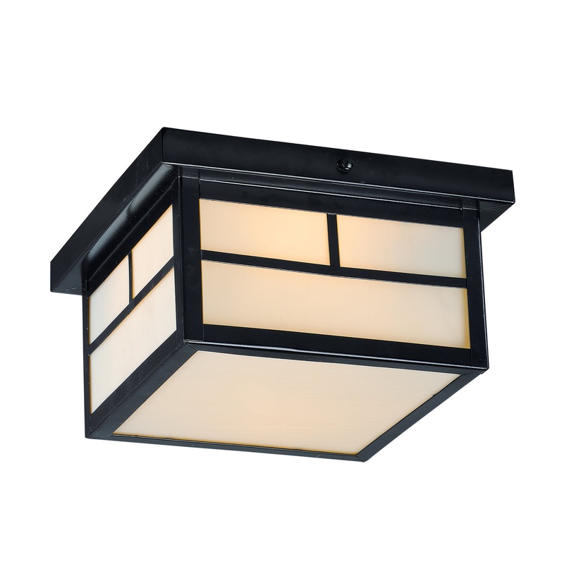 Maxim 4059WTBK Coldwater Two Light Outdoor Ceiling Mount, Black