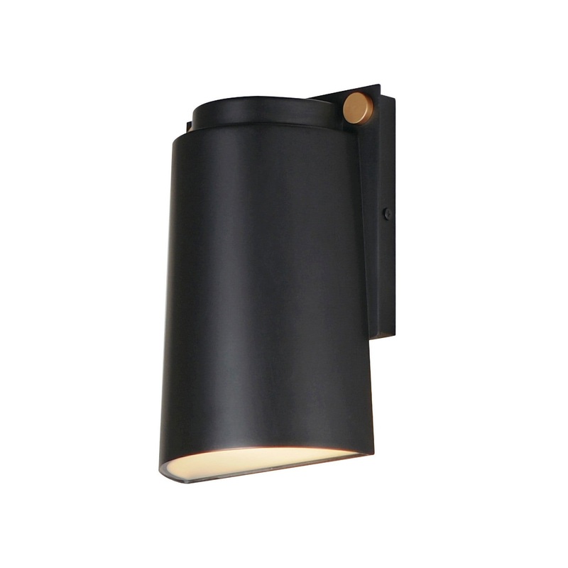Maxim 42122BKAB Rivet LED Outdoor Wall Sconce, Black / Antique Brass