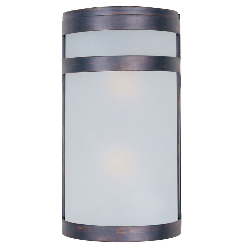 Maxim 5002FTOI Arc Two Light Outdoor Wall Lantern, Oil Rubbed Bronze