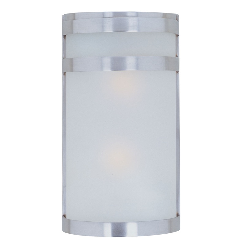 Maxim 5002FTSST Arc Two Light Outdoor Wall Lantern, Stainless Steel