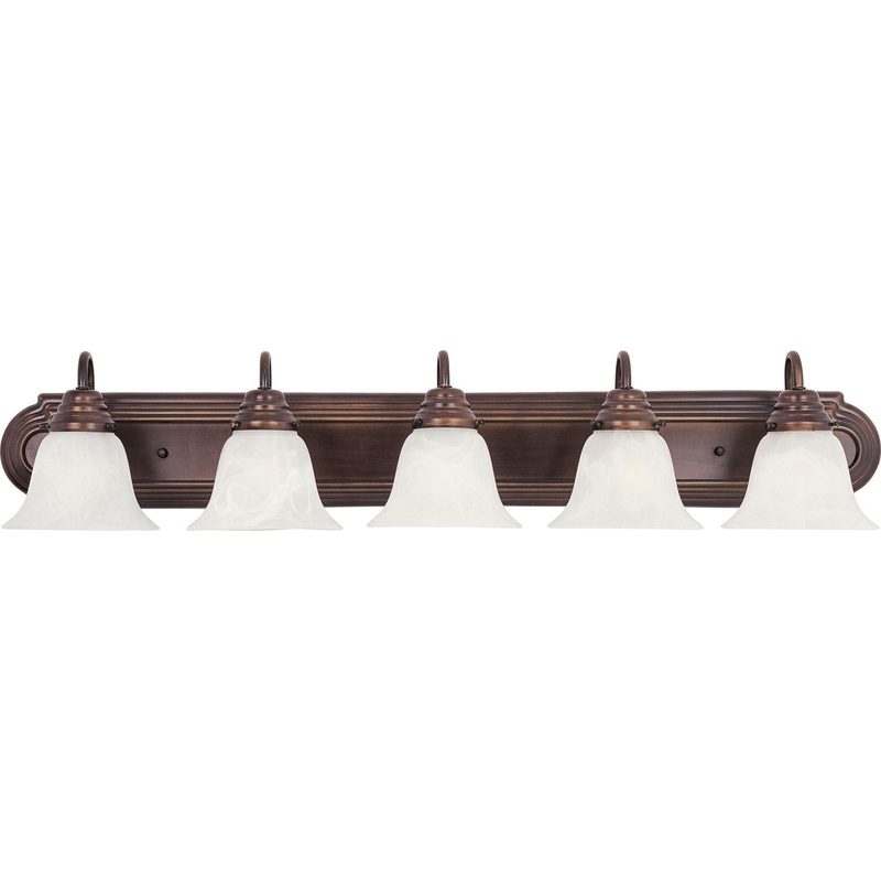 Maxim 8015MROI Essentials - 801x Five Light Bath Vanity, Oil Rubbed Bronze