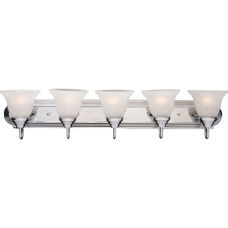 Maxim 8015MRPC Essentials - 801x Five Light Bath Vanity, Polished Chrome
