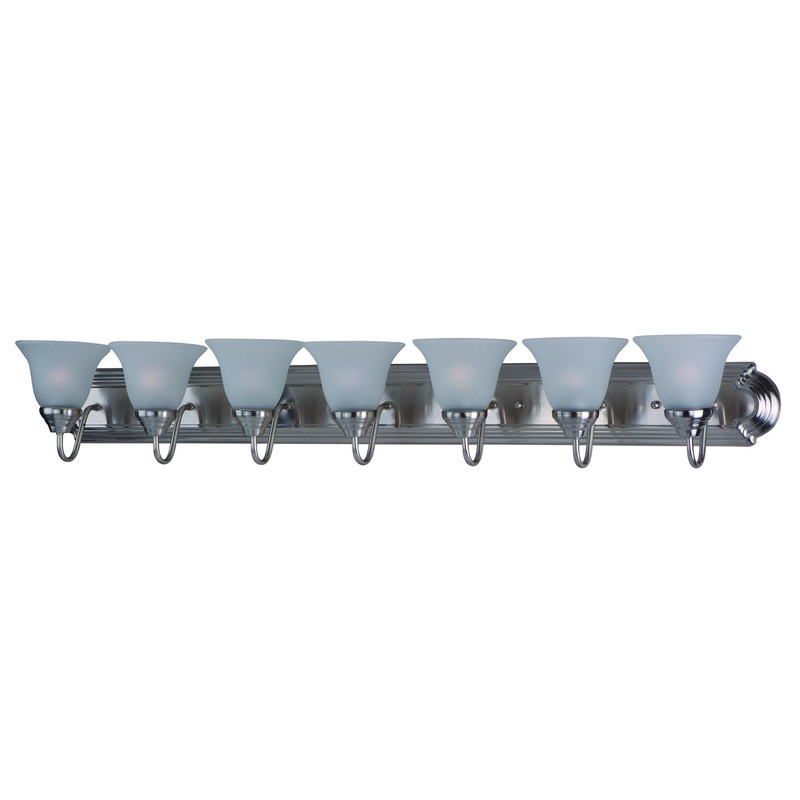 Maxim 8016FTSN Essentials - 801x Seven Light Bath Vanity, Satin Nickel