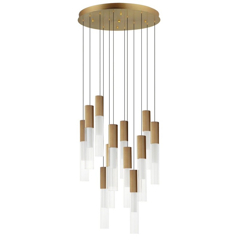 ET2 E11019-144GLD Reeds LED Pendant, Gold