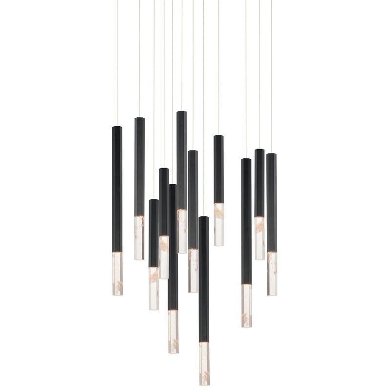 ET2 E11032-95BK Diaphane LED Pendant, Black