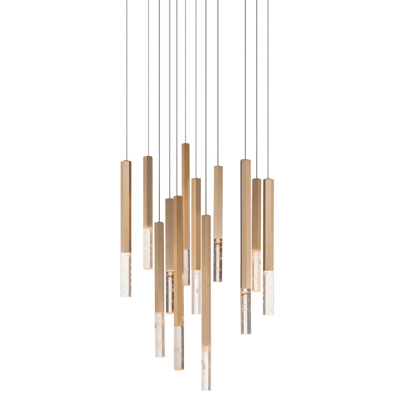 ET2 E11032-95GLD Diaphane LED Pendant, Gold