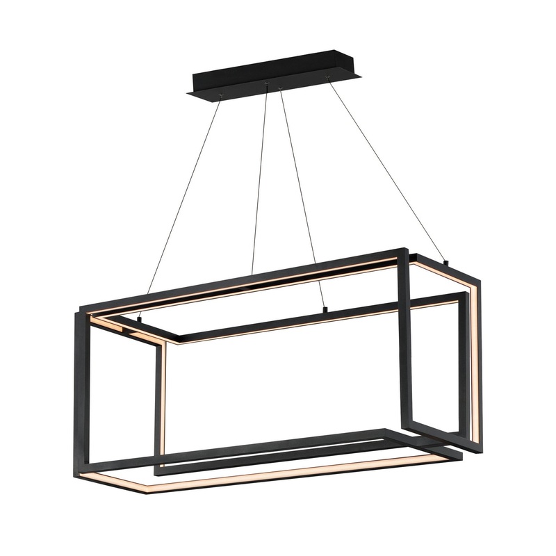ET2 E21266-BK Penrose LED Linear Pendant, Black