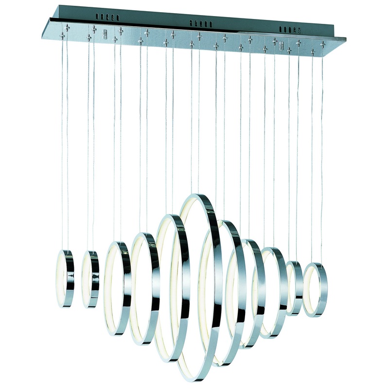 ET2 E22716-PC Hoops LED LED Pendant, Polished Chrome
