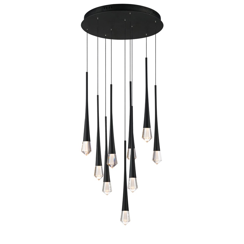 ET2 E24227-122BK Pierce LED Pendant, Black