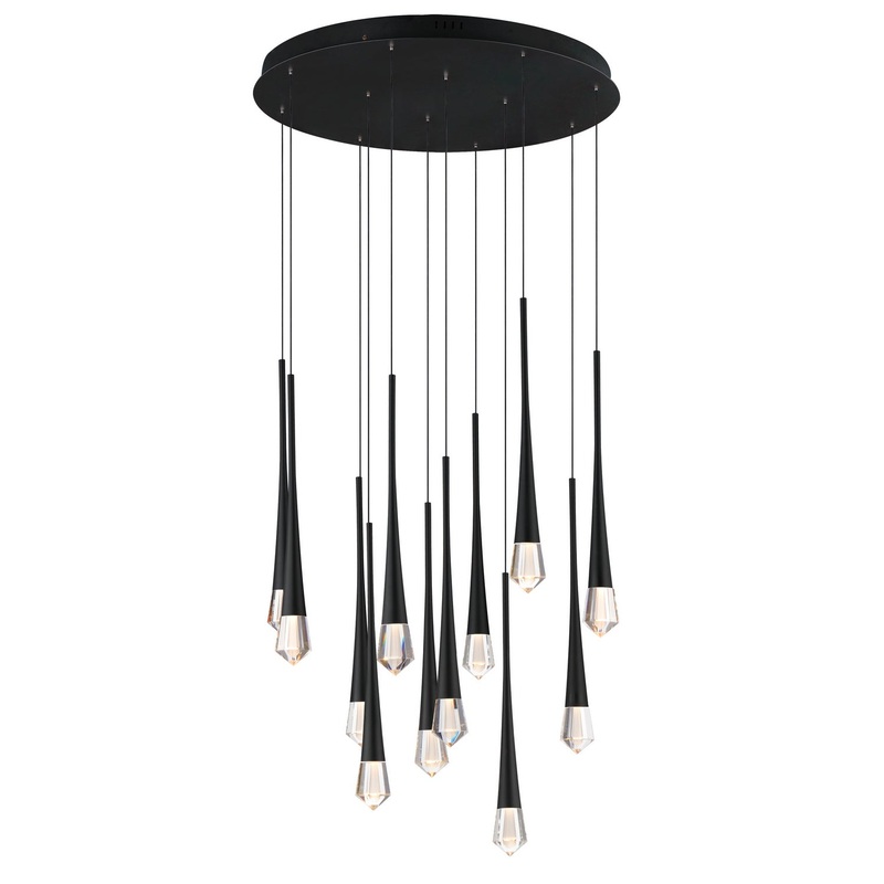 ET2 E24229-122BK Pierce LED Pendant, Black