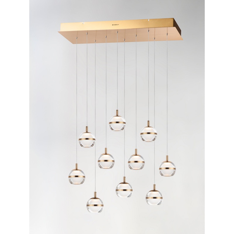 ET2 E24599-93NAB Swank LED Pendant, Natural Aged Brass