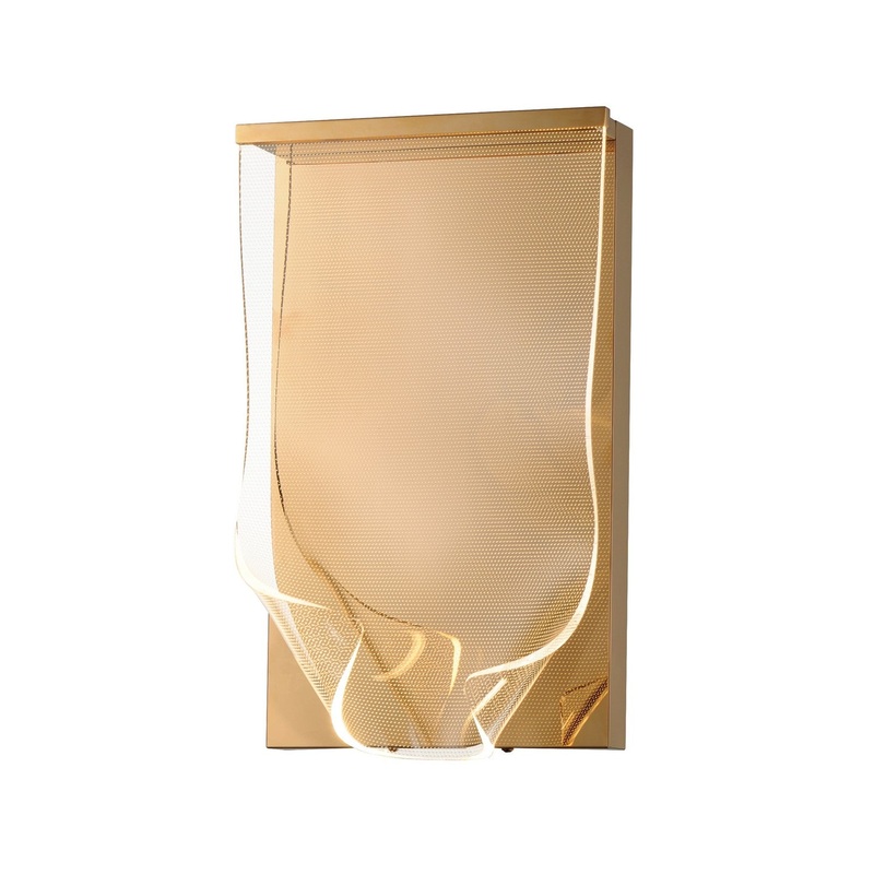 ET2 E24871-133FG Rinkle LED Wall Sconce, French Gold