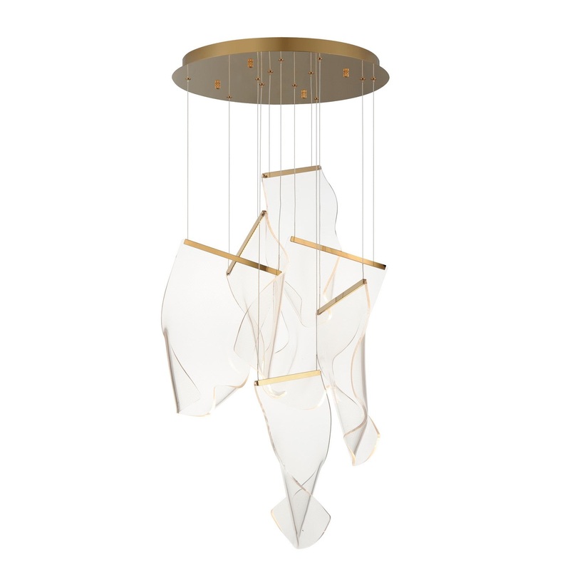 ET2 E24875-133FG Rinkle LED Pendant, French Gold
