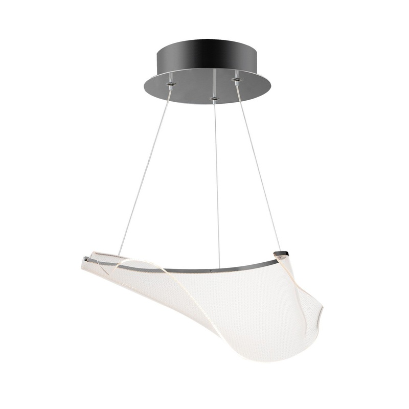 ET2 E24881-133BGM Rinkle LED Pendant, Brushed Gunmetal