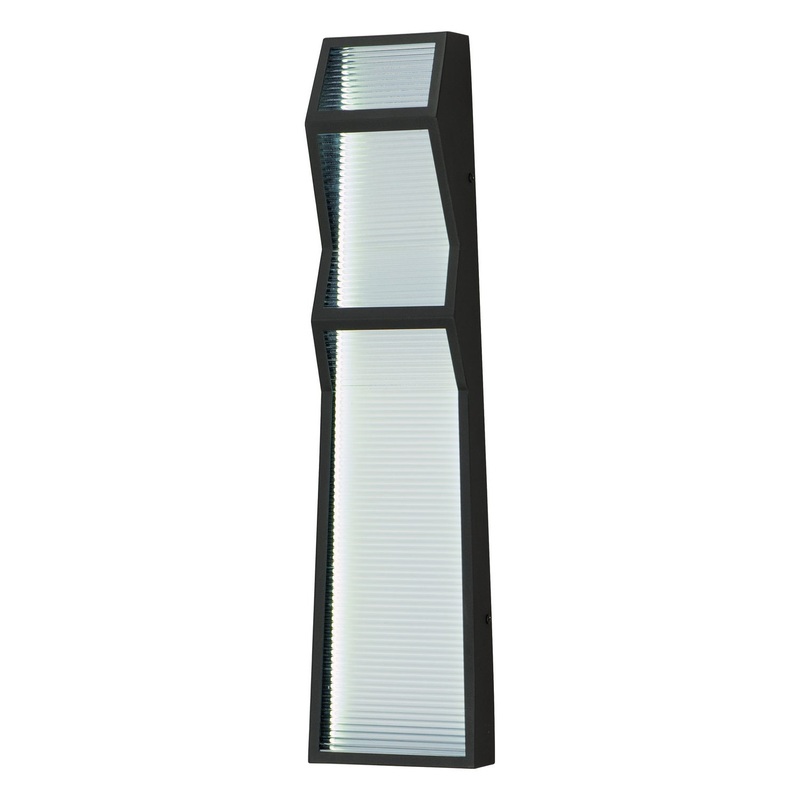 ET2 E30126-144BK Totem LED Outdoor Wall Sconce, Black