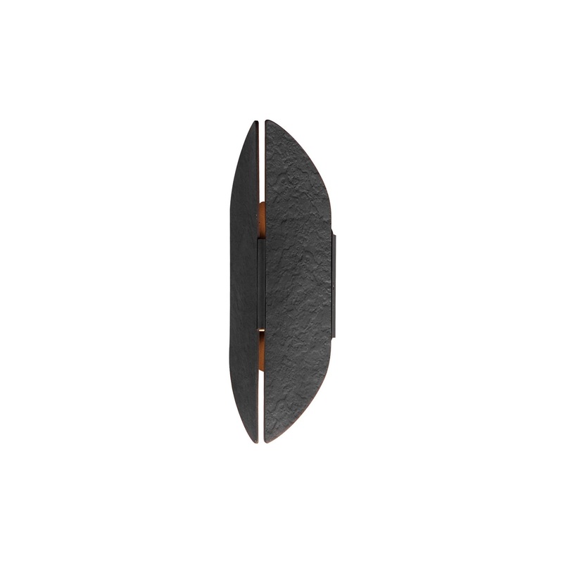 ET2 E30142-BKAB Tectonic LED Outdoor Wall Sconce, Black / Antique Brass