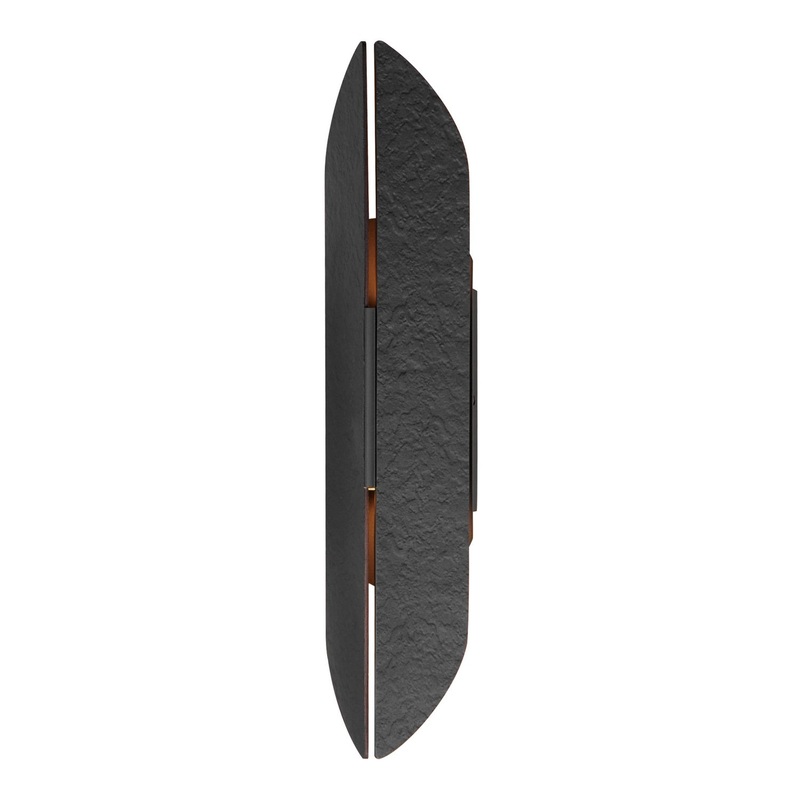 ET2 E30146-BKAB Tectonic LED Outdoor Wall Sconce, Black / Antique Brass