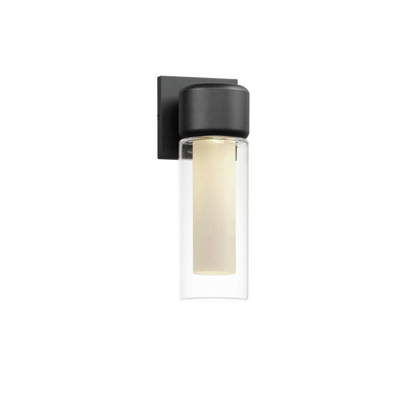 ET2 E30191-93BK Dram LED Outdoor Wall Sconce, Black