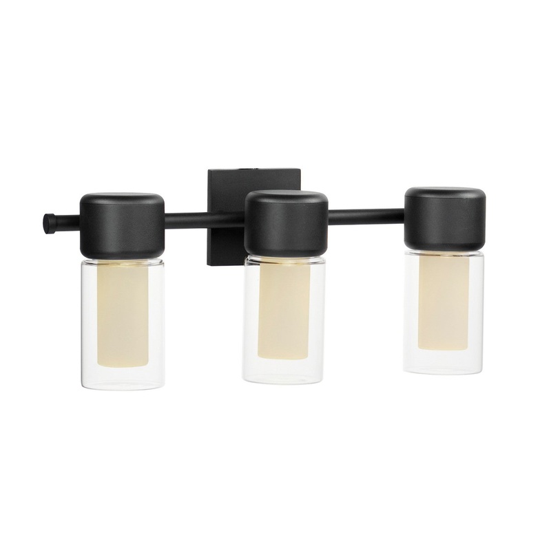 ET2 E30193-93BK Dram LED Bath Sconce, Black