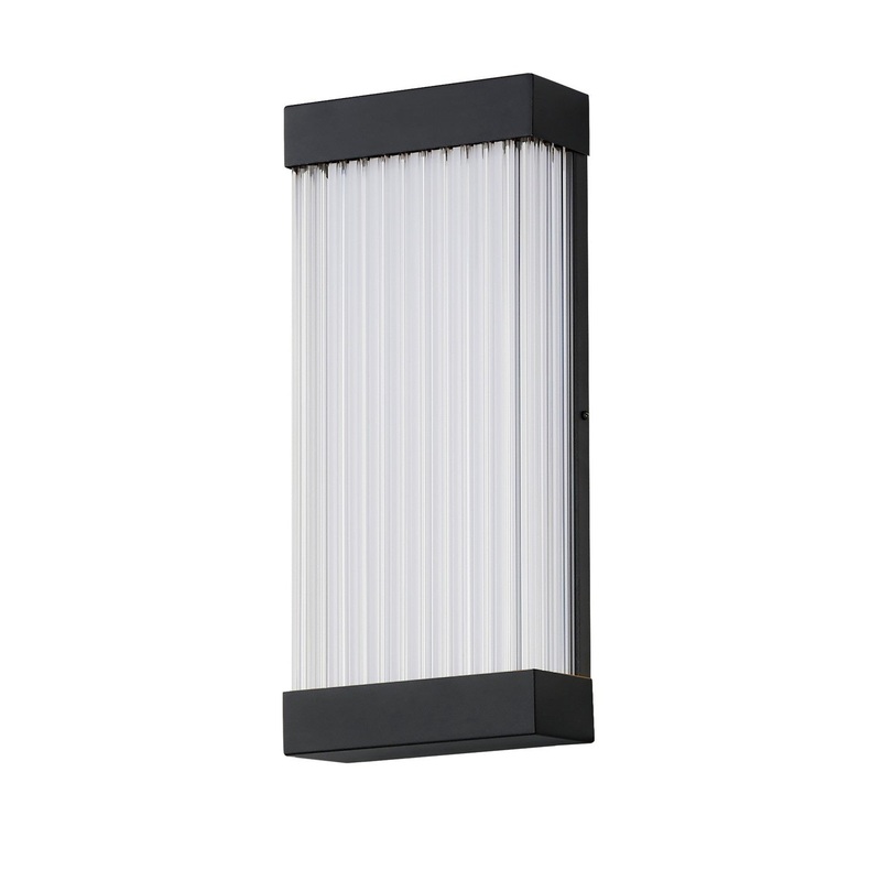 ET2 E30232-122BK Acropolis LED Outdoor Wall Sconce, Black