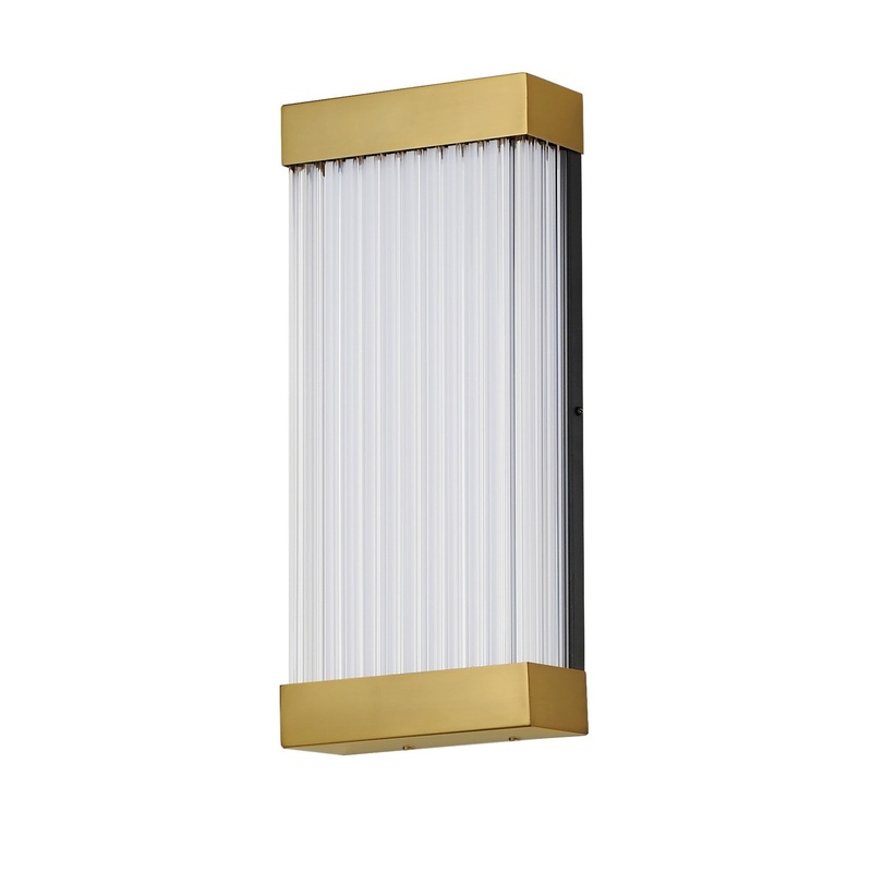 ET2 E30232-122NAB Acropolis LED Outdoor Wall Sconce, Natural Aged Brass