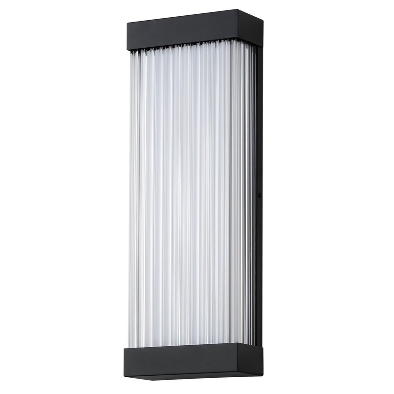 ET2 E30234-122BK Acropolis LED Outdoor Wall Sconce, Black