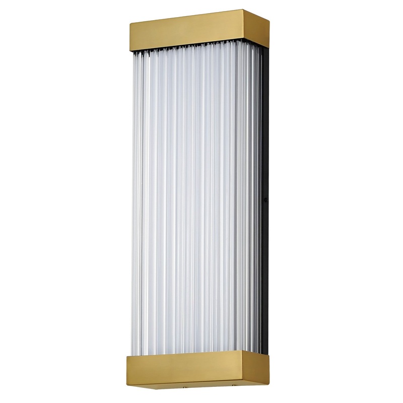 ET2 E30234-122NAB Acropolis LED Outdoor Wall Sconce, Natural Aged Brass