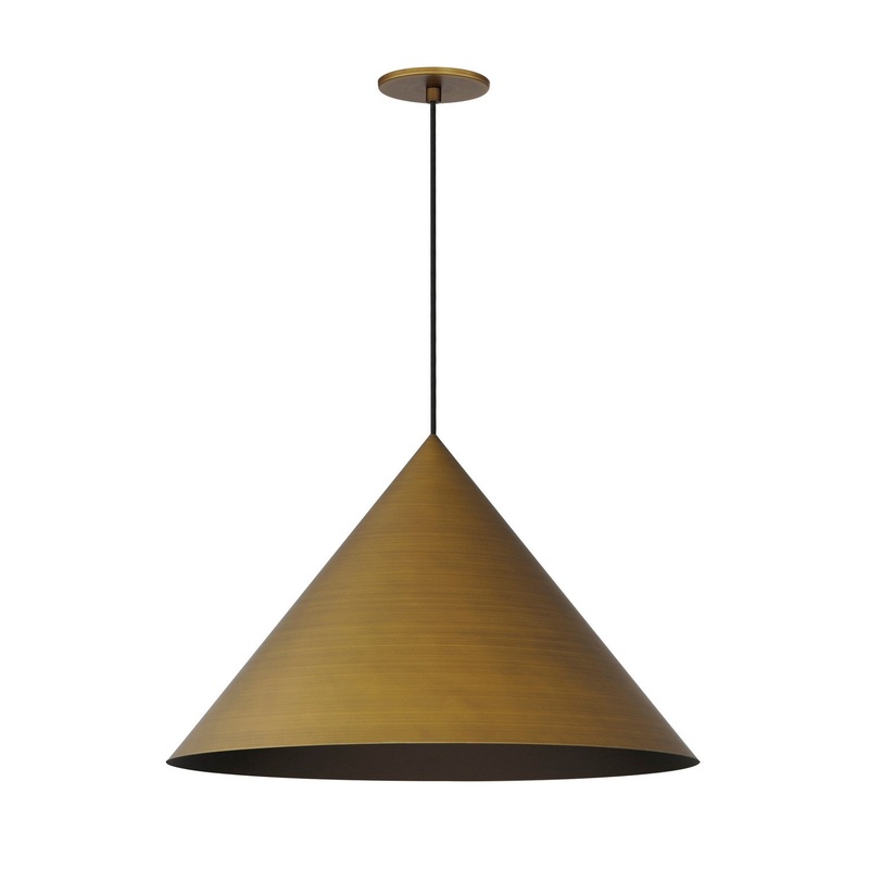 ET2 E34502-AB Pitch LED Pendant, Antique Brass