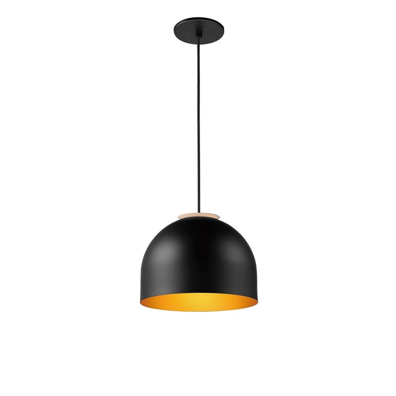 ET2 E34602-54BKGLD Foster LED Pendant, Black / Gold