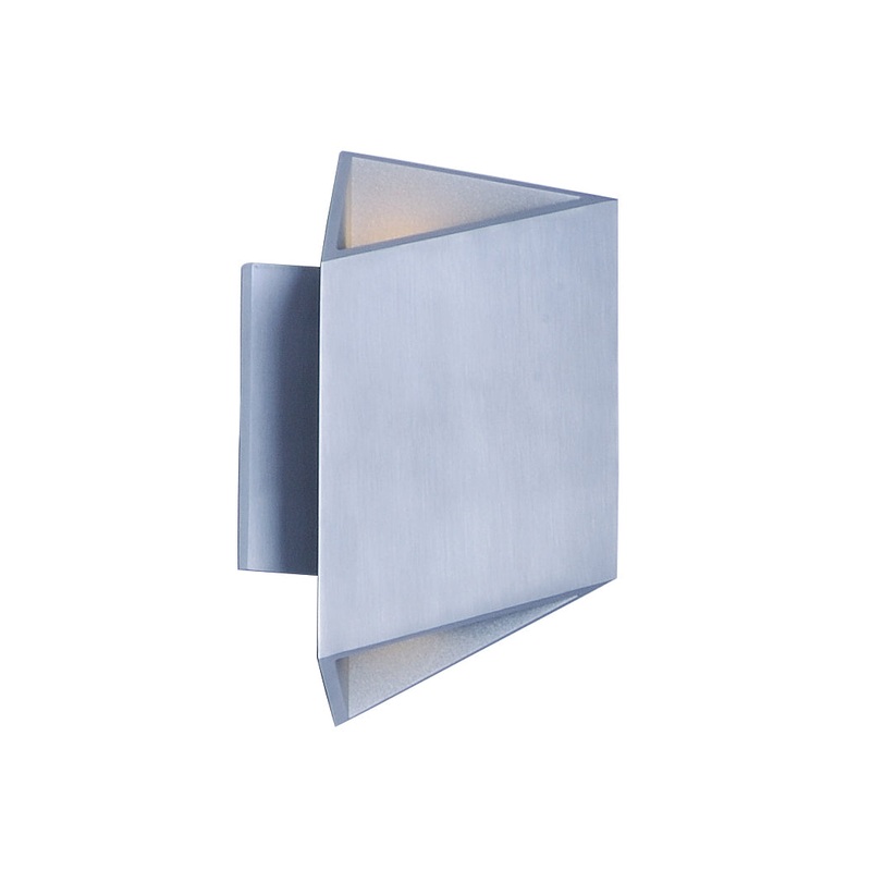 ET2 E41373-SA Alumilux Facet LED Outdoor Wall Sconce, Satin Aluminum