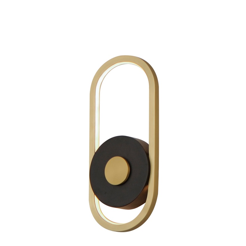 ET2 E42102-BKGLD Gravity LED Outdoor Wall Sconce, Black / Gold