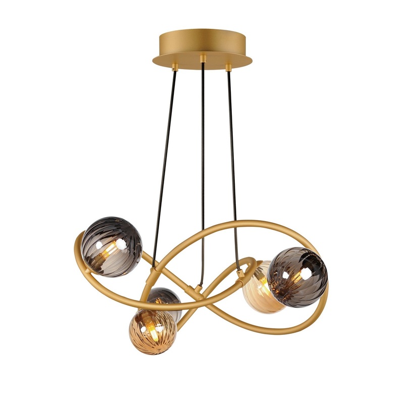 ET2 E24185-148GLD Planetary LED Chandelier, Gold