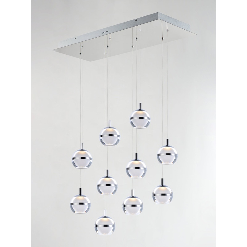 ET2 E24599-93PC Swank LED Pendant, Polished Chrome