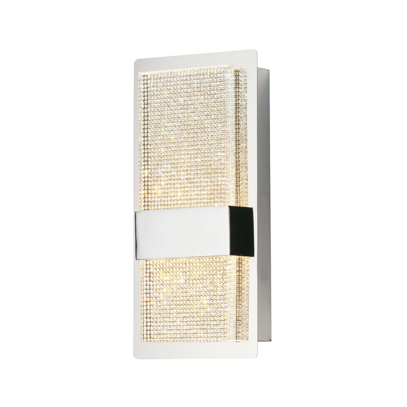 ET2 E24605-122PC Sparkler LED Wall Sconce, Polished Chrome