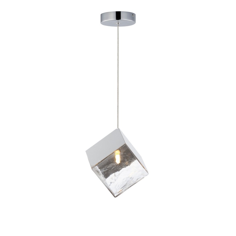 ET2 E24681-28PC Ice Cube LED Pendant, Polished Chrome