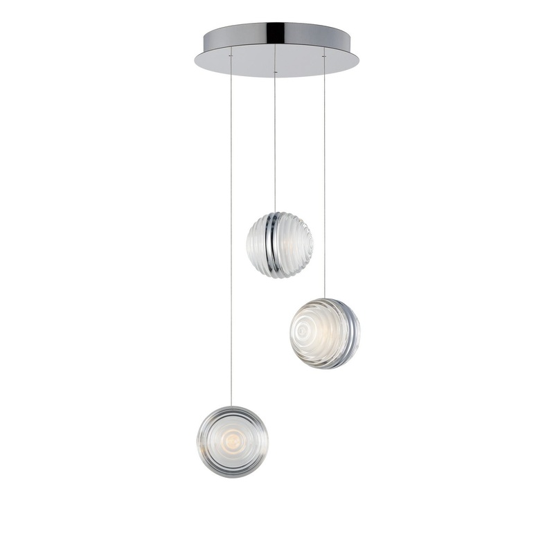 ET2 E24693-75PC Pulse LED Pendant, Polished Chrome