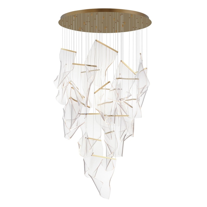ET2 E24880-133FG Rinkle LED Pendant, French Gold