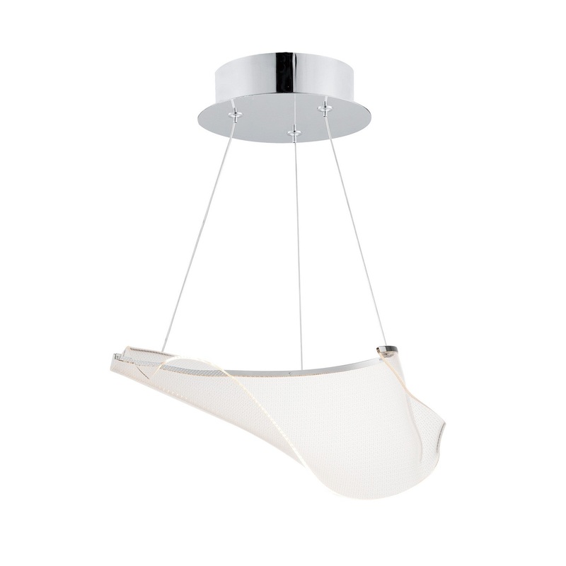 ET2 E24881-133PC Rinkle LED Pendant, Polished Chrome