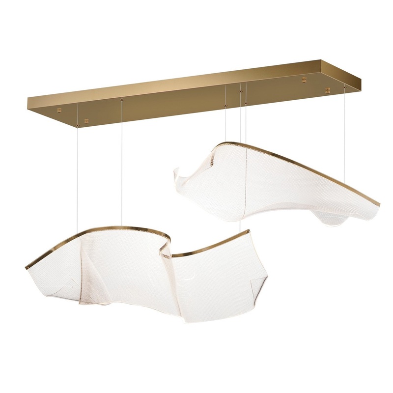 ET2 E24882-133FG Rinkle LED Pendant, French Gold