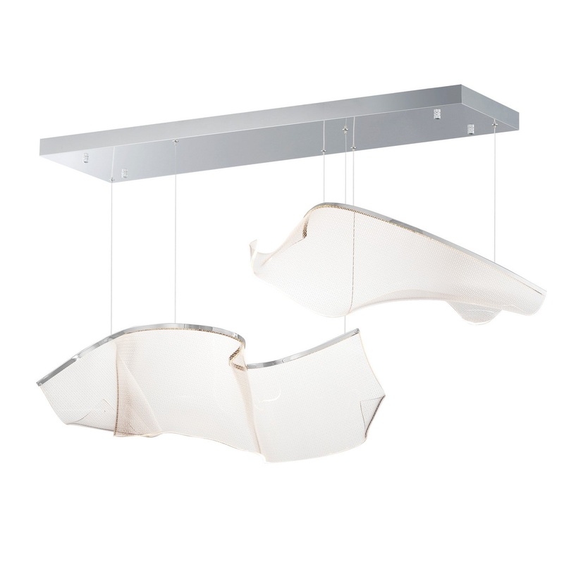 ET2 E24882-133PC Rinkle LED Pendant, Polished Chrome