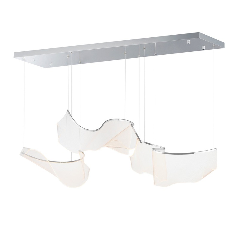 ET2 E24883-133PC Rinkle LED Pendant, Polished Chrome