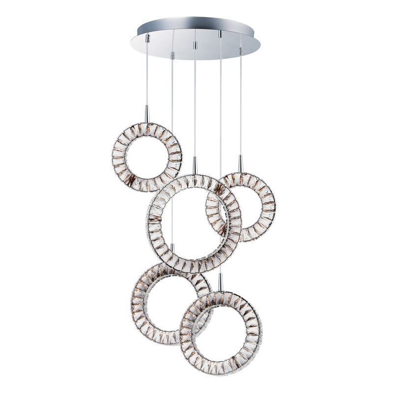 ET2 E30567-20PC Charm LED Pendant, Polished Chrome