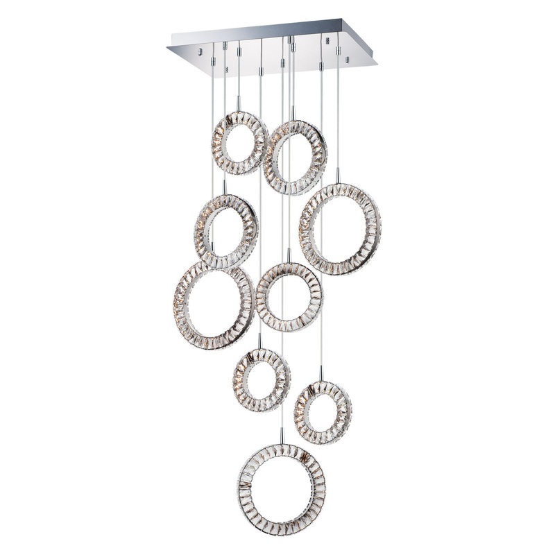 ET2 E30568-20PC Charm LED Pendant, Polished Chrome